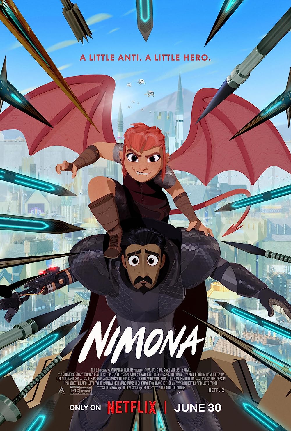 Nimona 2023 Hindi ORG Dual Audio 300MB NF HDRip 480p ESubs