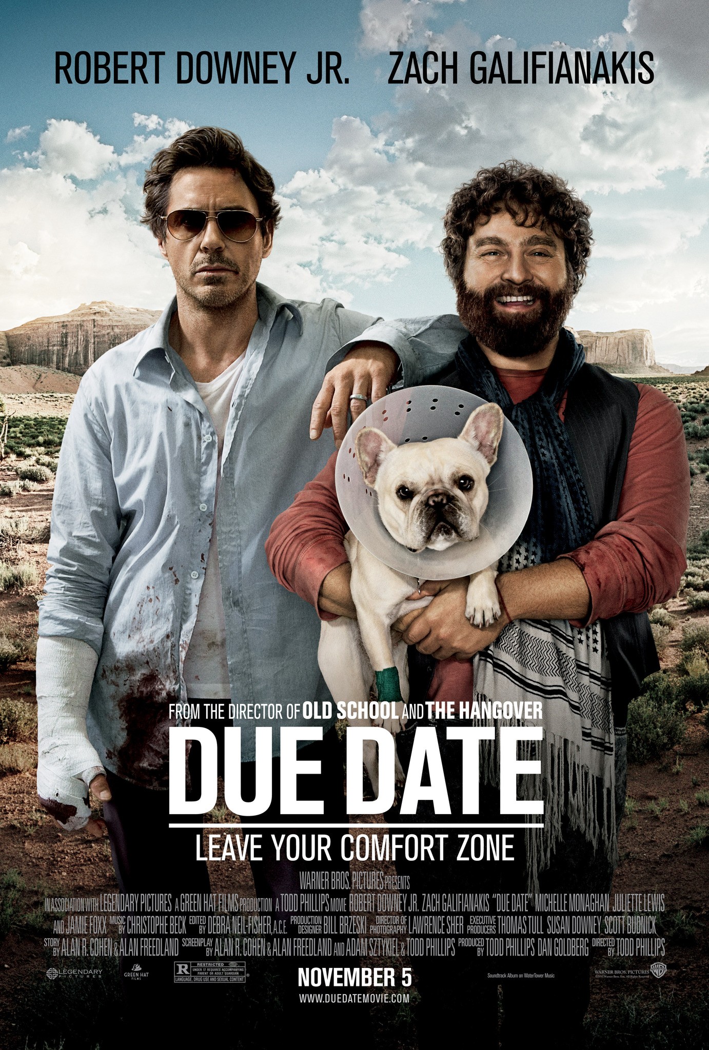 Due Date 2010 Hindi Dual Audio 350MB BluRay 480p ESub Downlaod