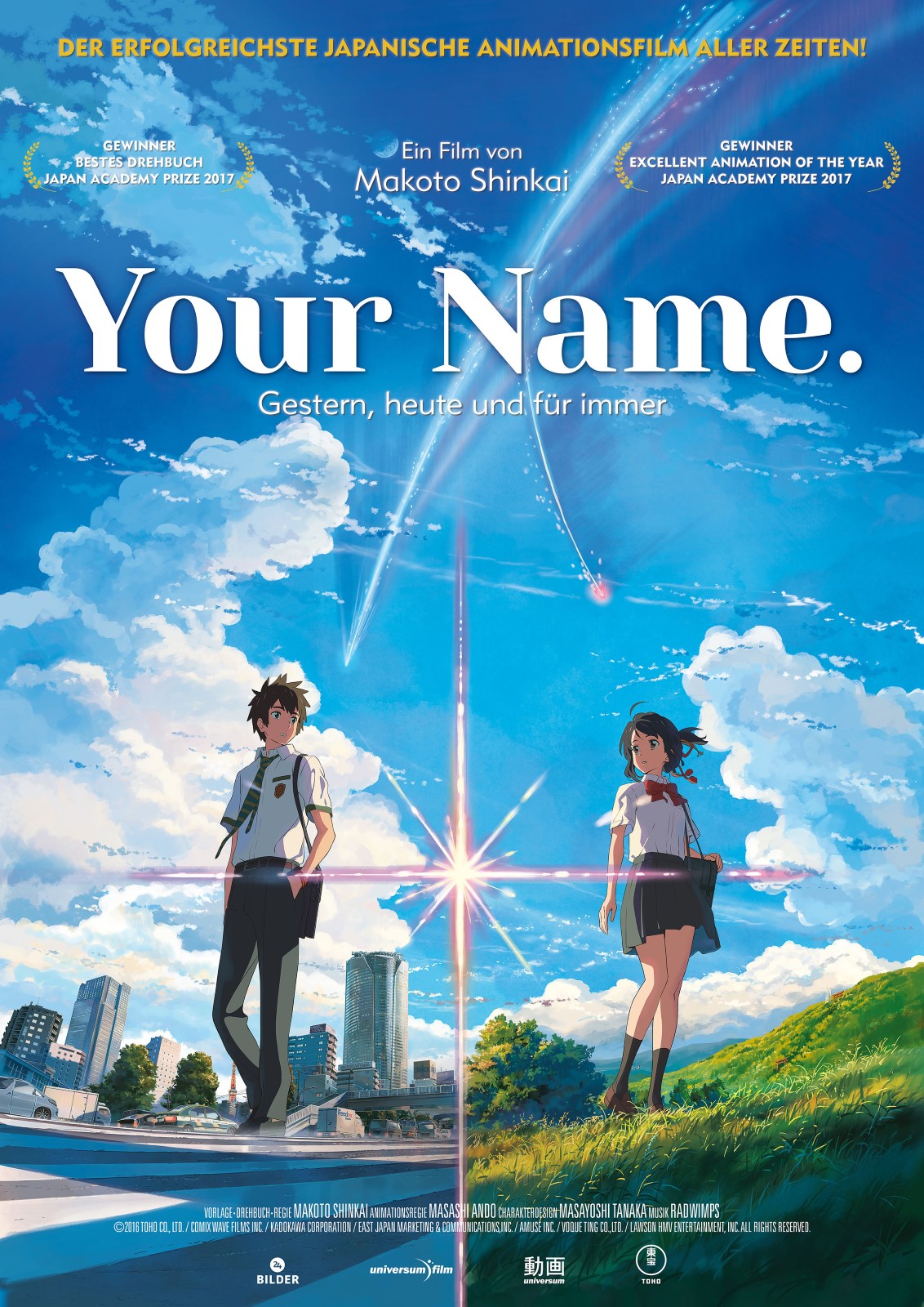 Your Name 2016 Hindi Multi Audio 400MB BluRay 480p ESub Download