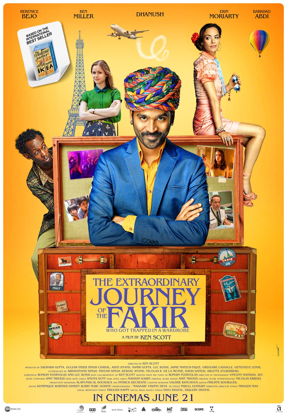 The Extraordinary Journey of the Fakir 2018 Hindi ORG Dual Audio 350MB BluRay ESub 480p Download