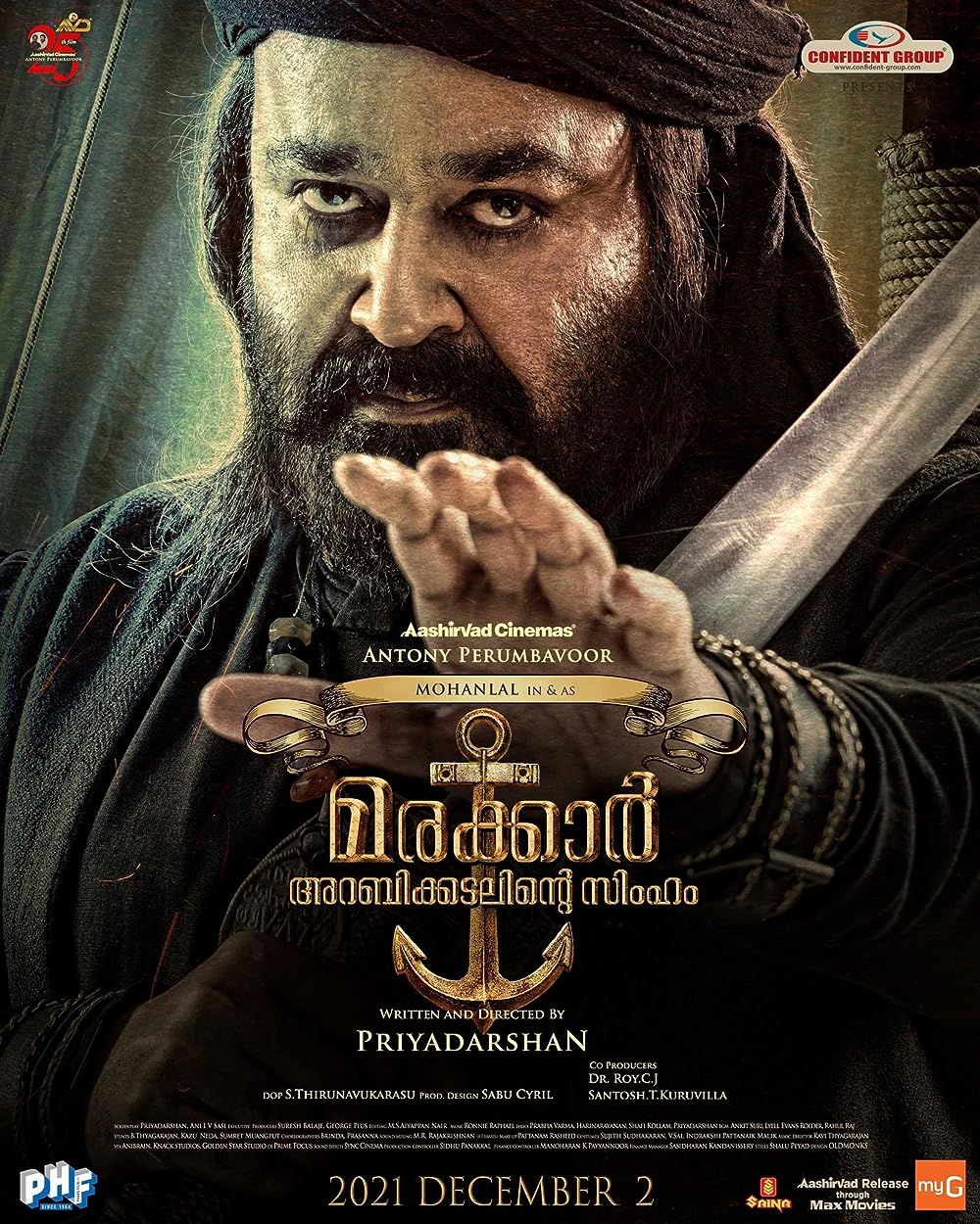 Marakkar Lion of the Arabian Sea 2021 HDRip Hindi ORG Dual Audio Full Movie Download 1080p 720p 480p ESubs