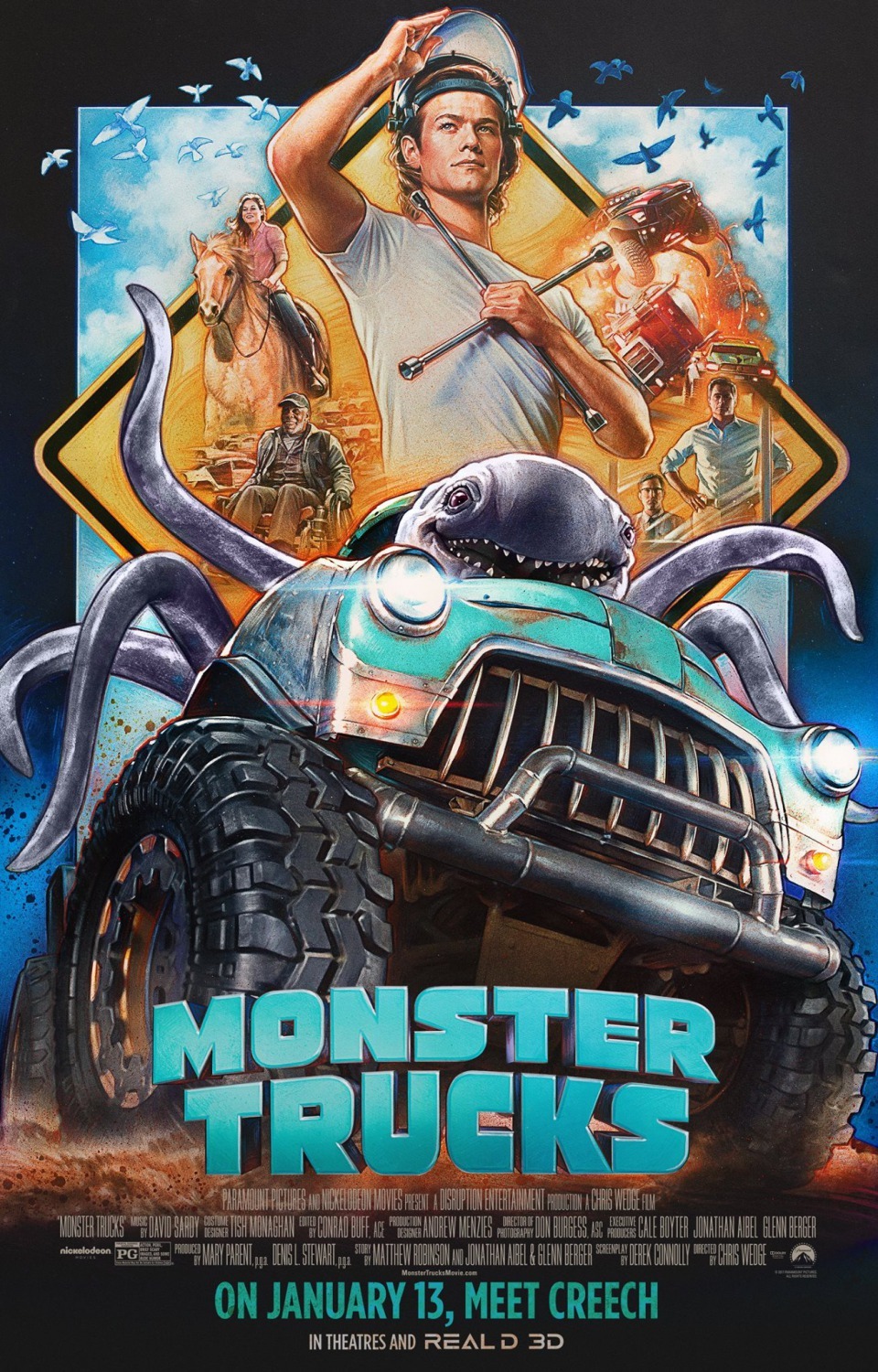 Monster Trucks 2016 BluRay Hindi Dual Audio ORG Full Movie Download 1080p 720p 480p ESubs