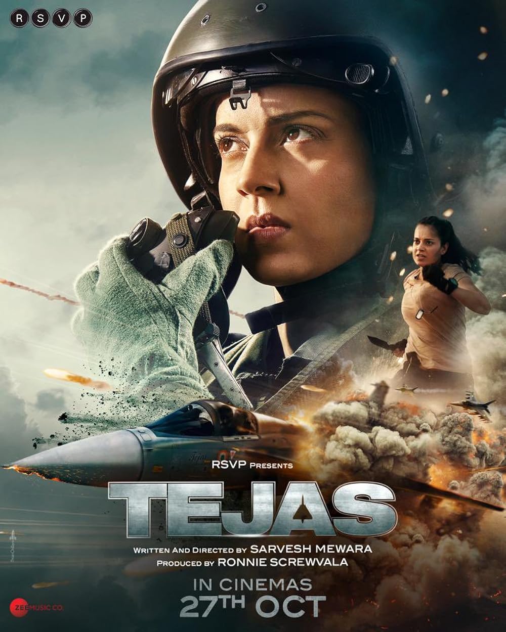 Tejas 2023 Hindi Movie 720p PreDVDRip 900MB Download