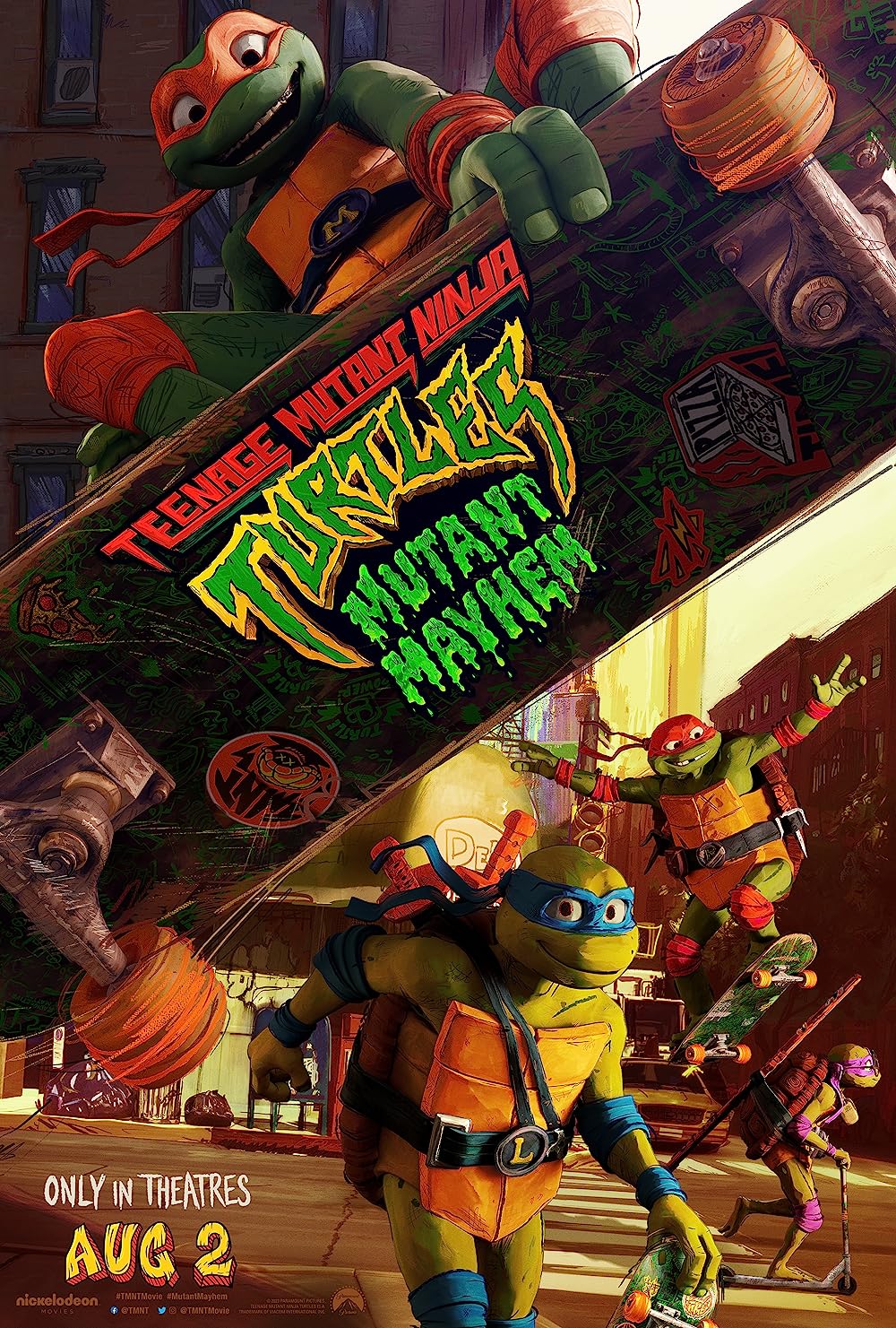 Teenage Mutant Ninja Turtles Mutant Mayhem 2023 WEB-DL Hindi ORG Dual Audio Full Movie Download 1080p 720p 480p MSubs