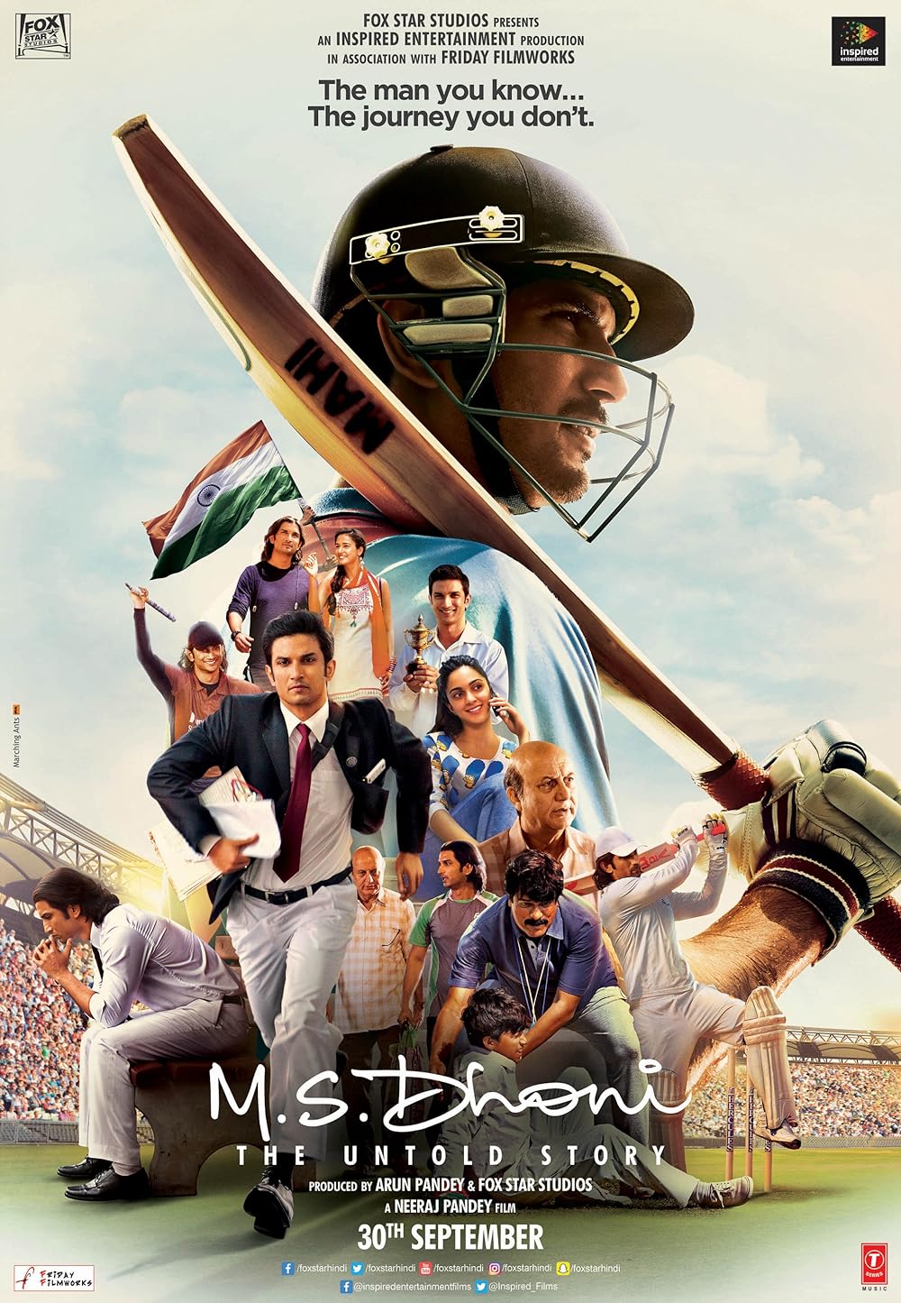 M.S. Dhoni The Untold Story 2016 Hindi Movie 500MB BluRay ESub 480p Download