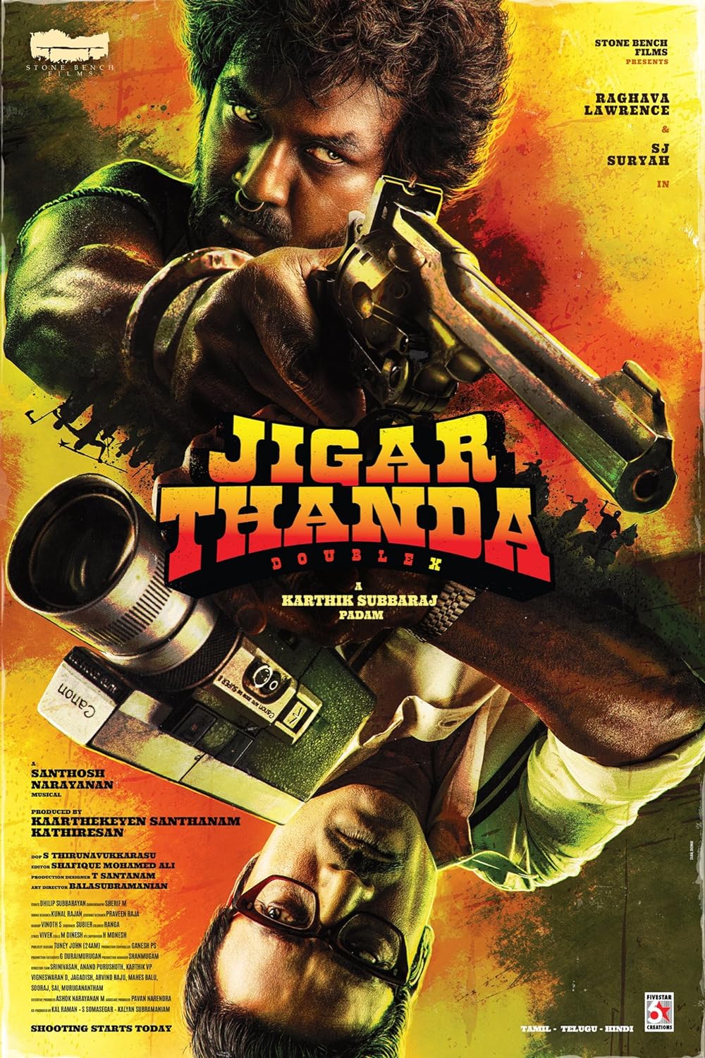 Jigarthanda Double X 2023 ORG Hindi Dubbed 850MB NF HDRip 720p HEVC x265 ESub Download
