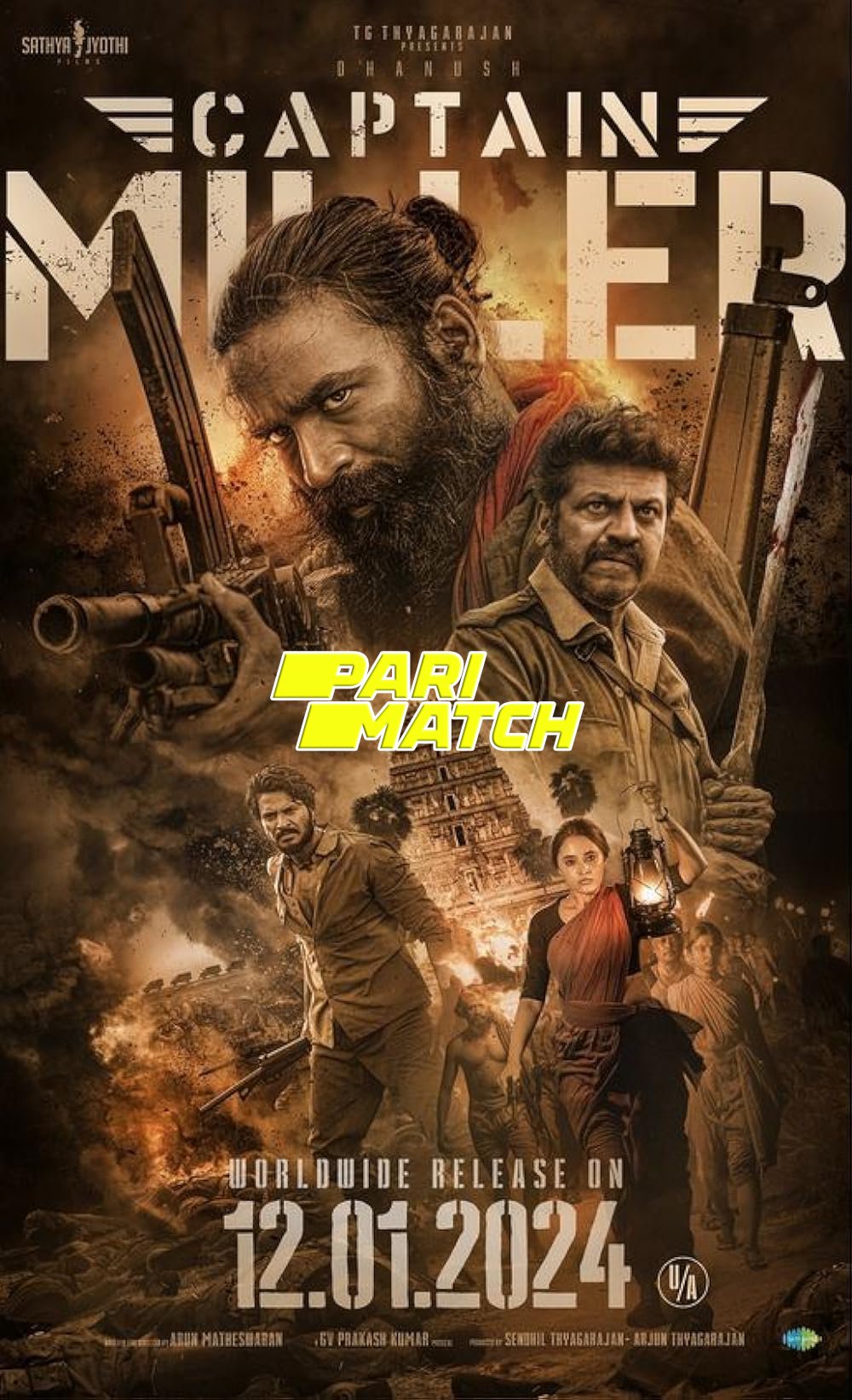 Captain Miller 2024 Tamil Dubbed 1080p CAMRip [PariMatch] Online Stream