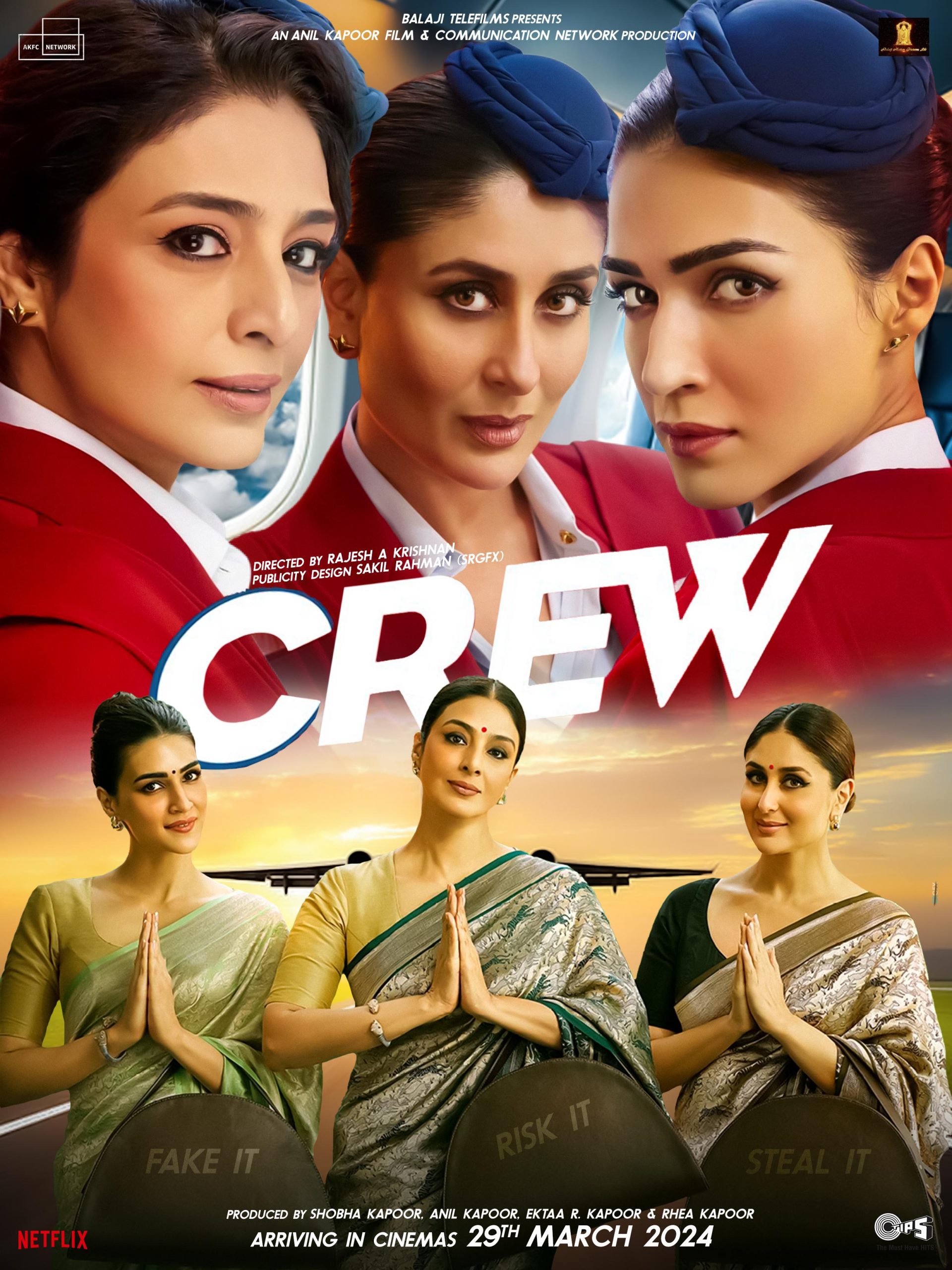 Crew (2024) Hindi Movie 1080p | 720p | 480p NF HDRip ESub Download