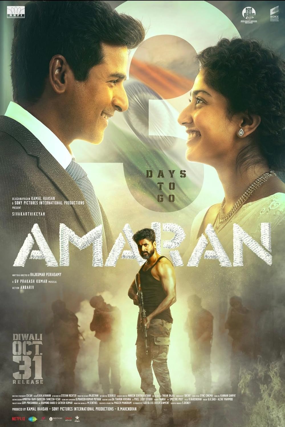 Amaran 2024 ORG Hindi Dubbed 1080p | 720p | 480p HDTC Download